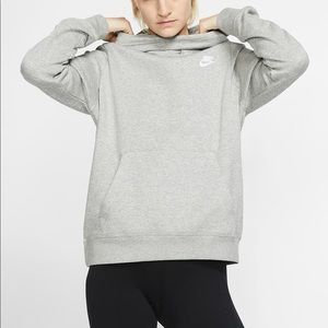 Women’s Medium Nike Sportswear Funnel-Neck Club Fleece Hoodie Sweatshirt
